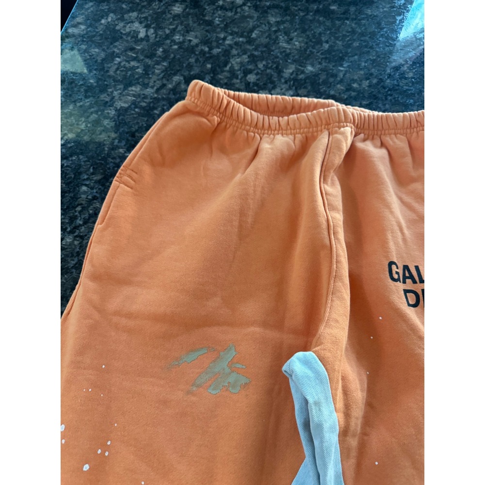 Gallery Dept Flare Sweatpants Orange Paint Splatter Josue Thomas Mens Large L - Picture 6 of 16
